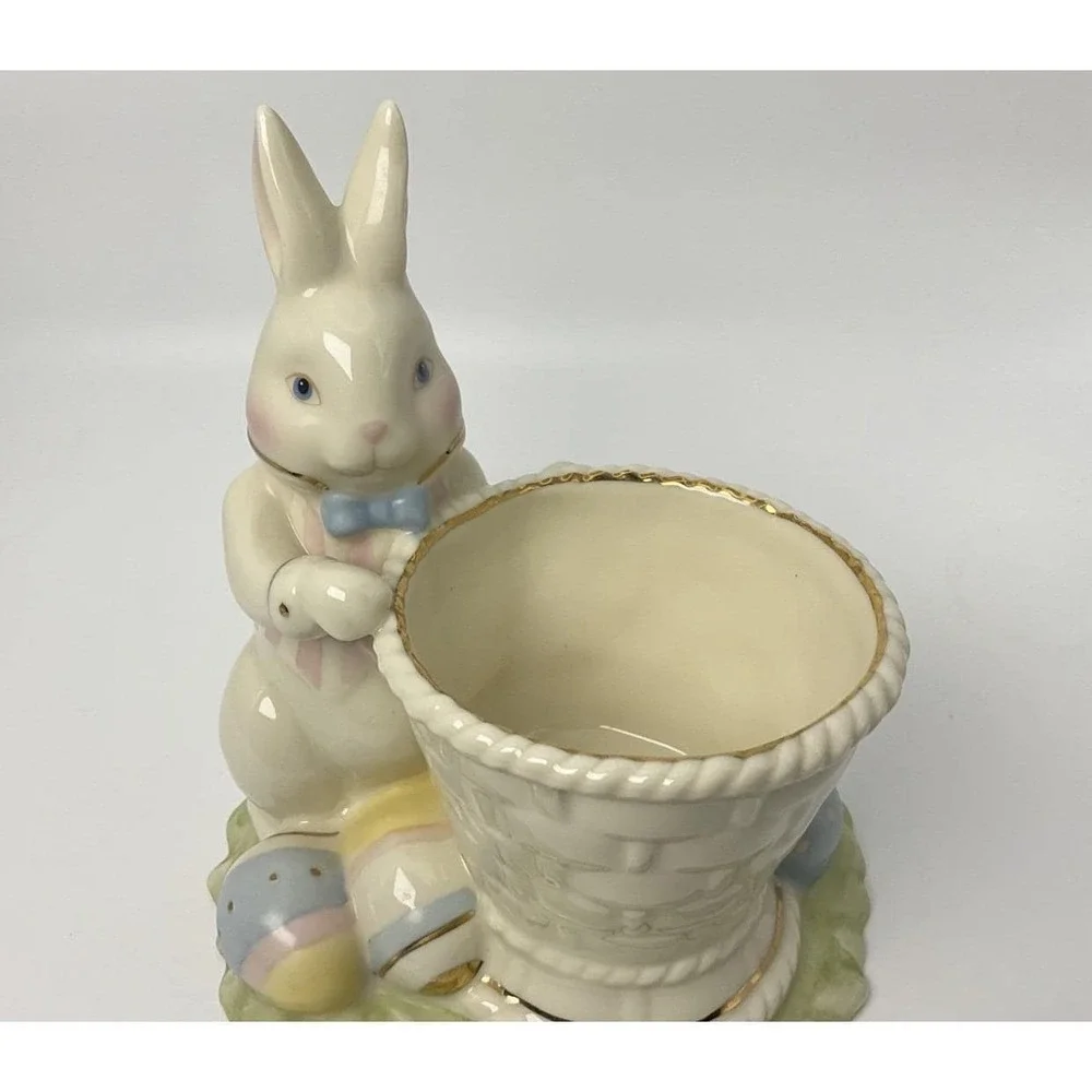 VTG Lenox Occasions Easter Bunny Votive Candle Holder Ceramic NO BOX 5.5
